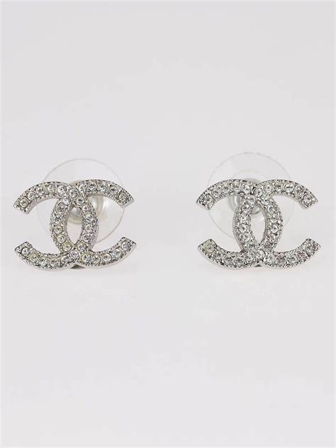 chanel style earrings|Chanel swarovski earrings.